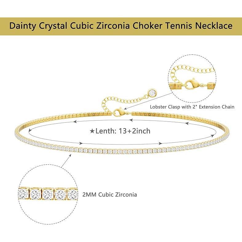 Thryve™ DiamondGlow Tennis Choker Necklace
