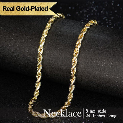 Thryve™ GoldTwist 14K-Plated Rope Chain