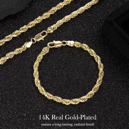 Thryve™ GoldTwist 14K-Plated Rope Chain