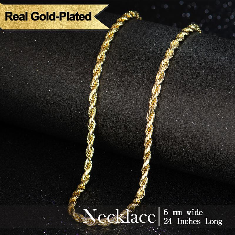 Thryve™ GoldTwist 14K-Plated Rope Chain