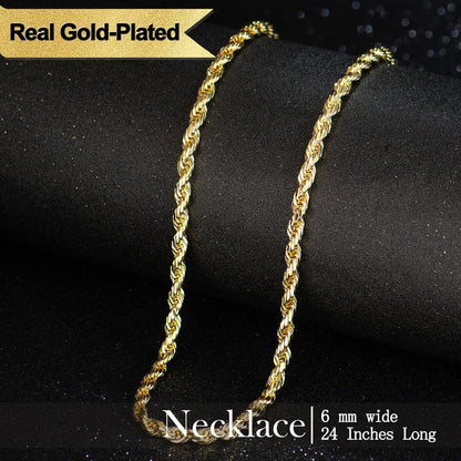 Thryve™ GoldTwist 14K-Plated Rope Chain