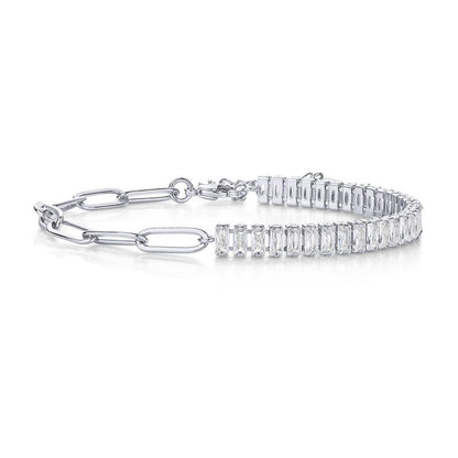 Thryve™ LuxeSpark Paperclip Tennis Bracelet