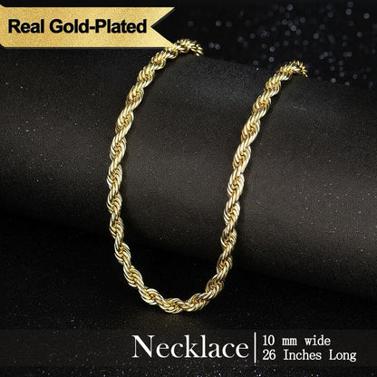 Thryve™ GoldTwist 14K-Plated Rope Chain