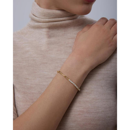 Thryve™ LuxeSpark Paperclip Tennis Bracelet