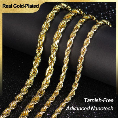 Thryve™ GoldTwist 14K-Plated Rope Chain