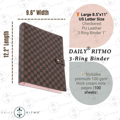 Thryve™ ChicPlan Checkered Binder