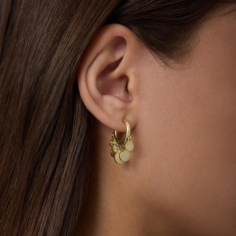 Thryve™ GoldenCharm Boho Huggie Earrings